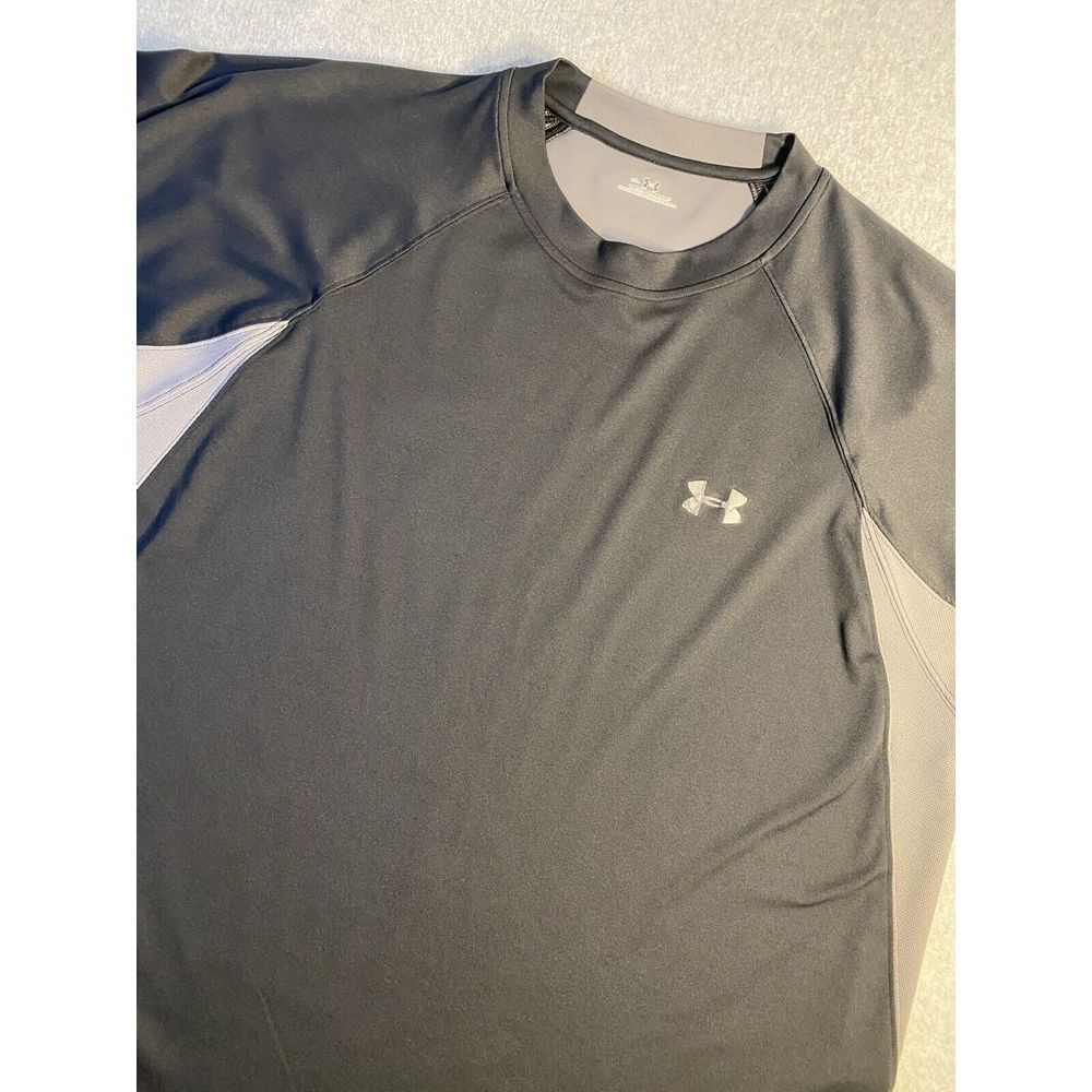 Under Armour T Shirt Size XXL Heat Gear Black Short Sleeve Shirts - Picture 1 of 5
